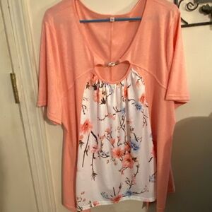 Floral Peach Women's Top